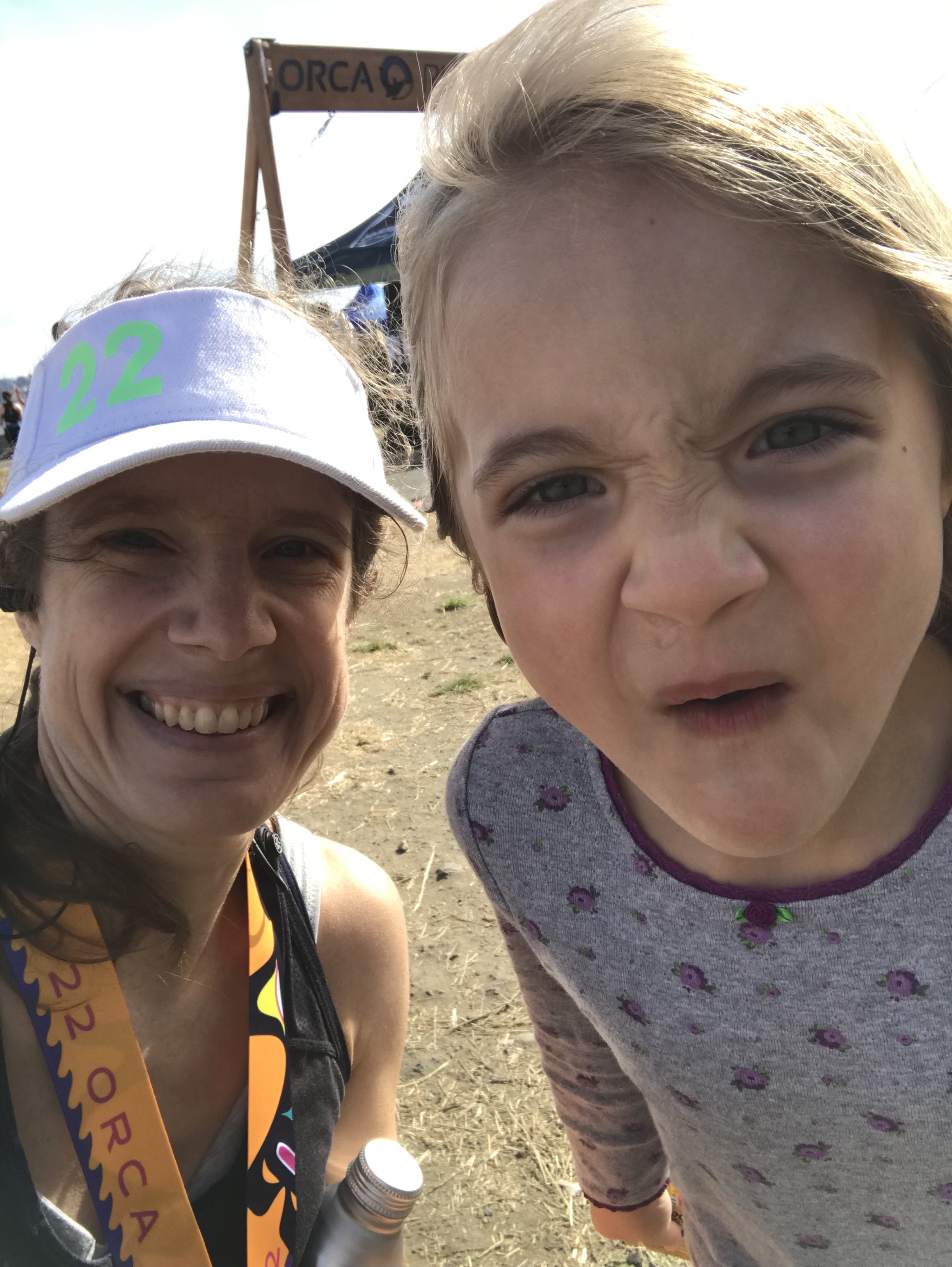 Finisher photo with my little one